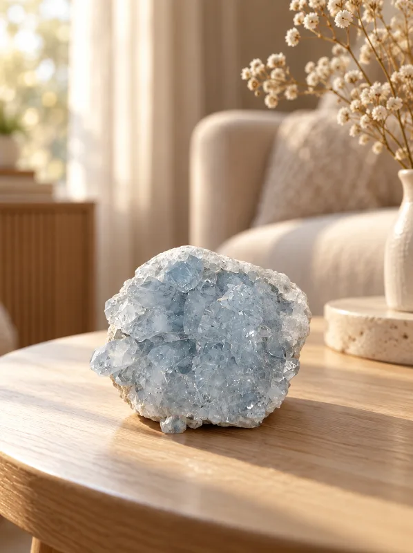 Drusa di Celestina – La pietra grezza naturale degli Angeli e del sonno