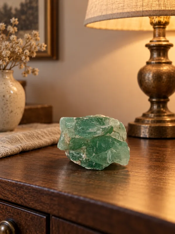 Fluorite Verde - La pietra grezza autentica del benessere emotivo