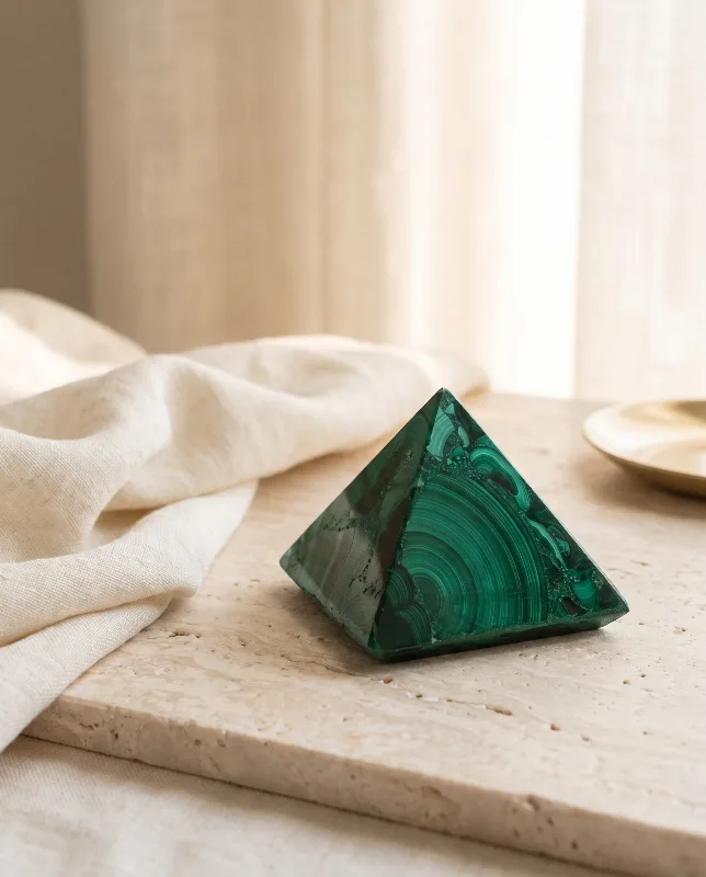 Piramide di Malachite – Pietra Naturale della Trasformazione