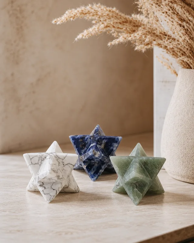 Merkaba - Stella energetica 8 punte in pietra naturale