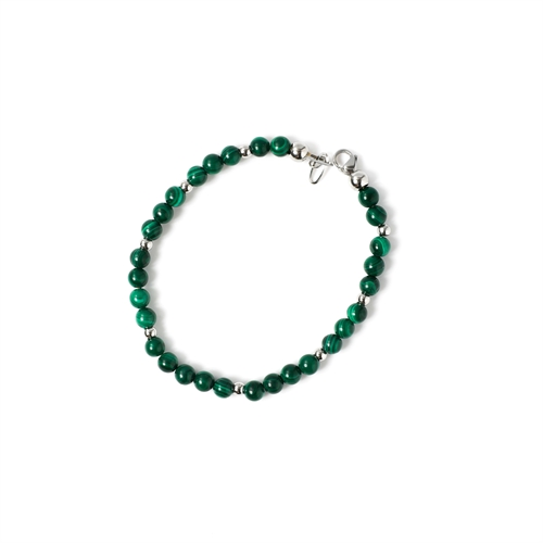 Bracciale unisex MALACHITE tondo