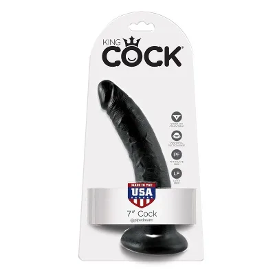 KING COCK - DILDO NERO 17.8 CM