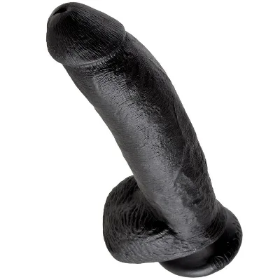 KING COCK - DILDO NERO CON SFERE 22.9 CM
