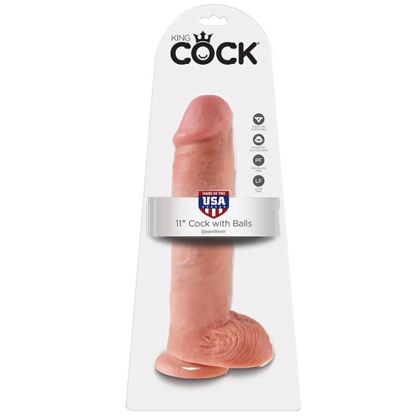 KING COCK - 11 PENE REALÍSTICO NATURAL 28 CM