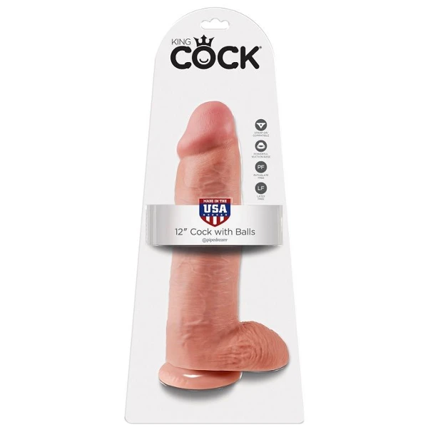 KING COCK - DILDO FLESH CON SFERE 30.48 CM