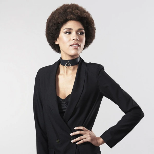 BIJOUX INDISCRETS MAZE - COLLAR CON CORREA NEGRO
