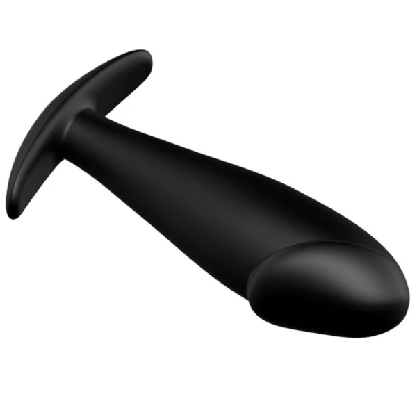 PRETTY LOVE - PLUG ANAL SILICONA FORMA PENE Y 12 MODOS VIBRACIÓN NEGRO