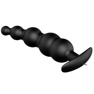 PRETTY LOVE - PLUG ANAL SILICONA ESTIMULACIÓN EXTRA Y 12 MODOS VIBRACIÓN NEGRO CONTROL REMOTO