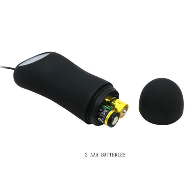 PRETTY LOVE - PLUG ANAL SILICONA 12 MODOS VIBRACIÓN NEGRO