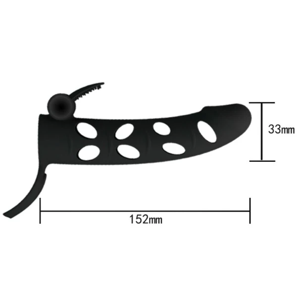 PRETTY LOVE - FUNDA SILICONA CON VIBRACIÓN 15.2 CM