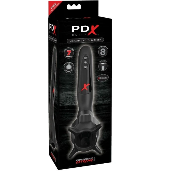 PDX ELITE - ESTIMULADOR CON VIBRACIÓN Y SUCCIONADOR ROTO-SUCKER