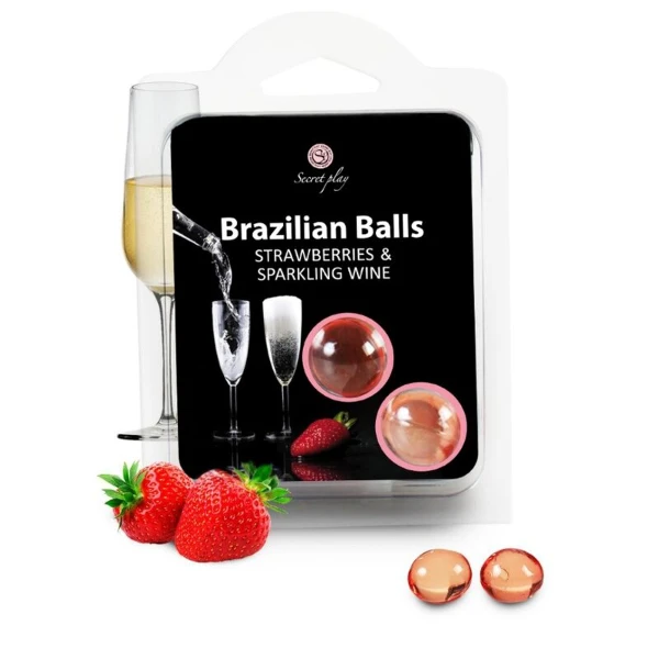 SECRETPLAY - SET DI PALLINE BRASILIANE FRAGOLA E CHAMPAGNE