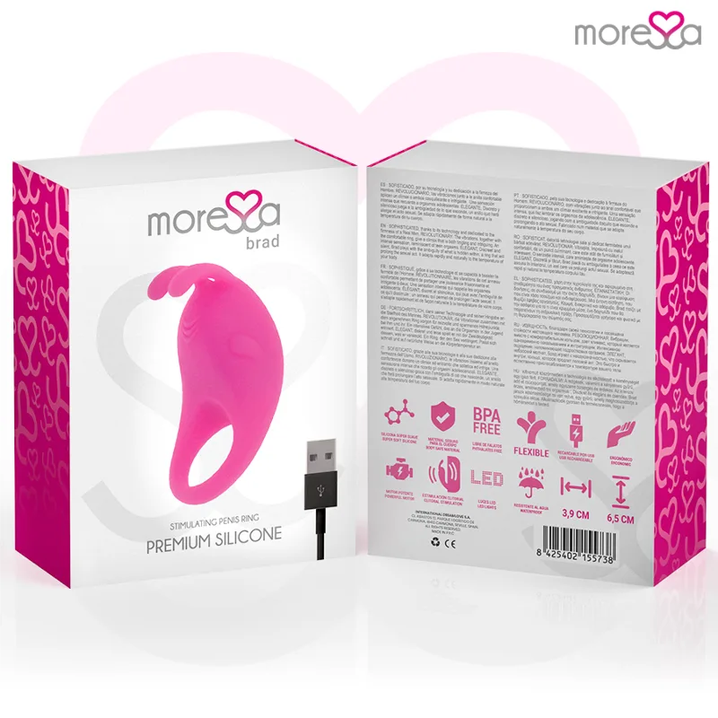 MORESSA - BRAD PREMIUM SILICONE RECARGABLE ROSA