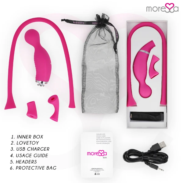 MORESSA - KIRK DUO ASPIRAZIONE + MASSAGGIATORE MULTI-PERFORMANCE IN SILICONE PREMIUM RICARICABILE