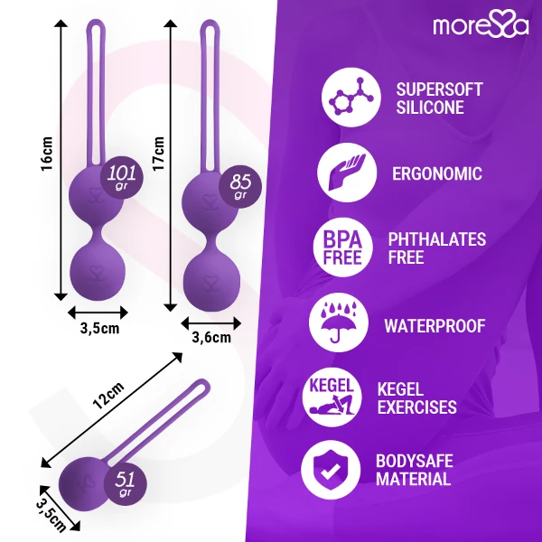 MORESSA - OSIAN SET PREMIUM IN SILICONE LILLA