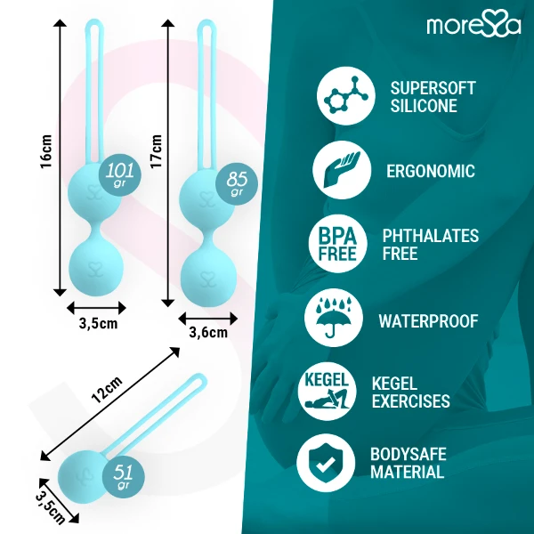 MORESSA - SET OSIAN PREMIUM IN SILICONE TURCHESE