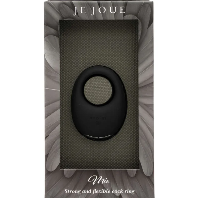JE JOUE - MIO ANILLO PARA EL PENE VIBRADOR FUERTE Y FLEXIBLE NEGRO