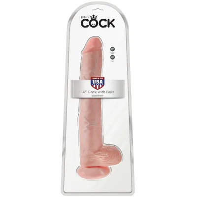 KING COCK - PENE CON TESTÍCULOS 35.6 CM COLOR NATURAL