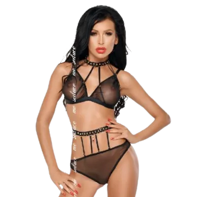 ME-SEDUCE - DOTTY SET DUE PEZZI NERO L/XL