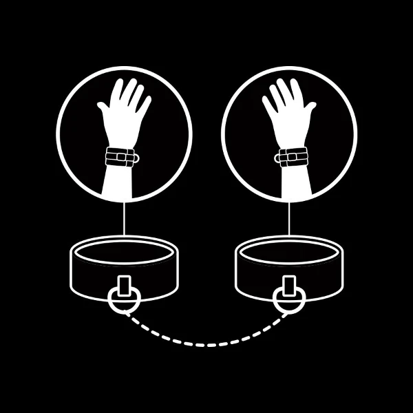 FETISH SUBMISSIVE - ESPOSAS CUERO VEGANO CON FORRO DE NEOPRENO