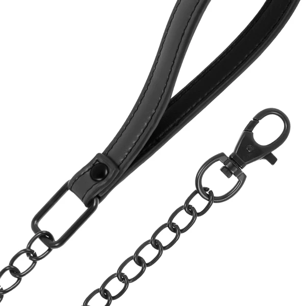 FETISH SUBMISSIVE - COLLAR CON CADENA CON FORRO DE NEOPRENO