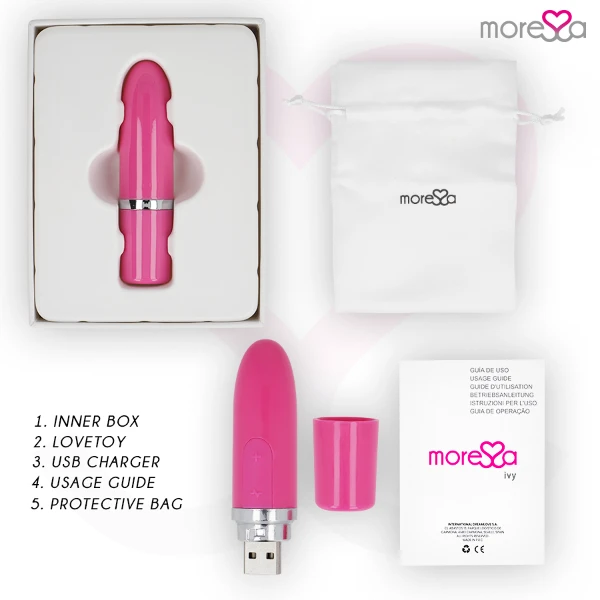 MORESSA - IVY VIBRATORE STIMOLATORE DA VIAGGIO ROSA