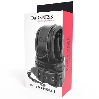 DARKNESS - MANETTE REGOLABILI IN PELLE NERA