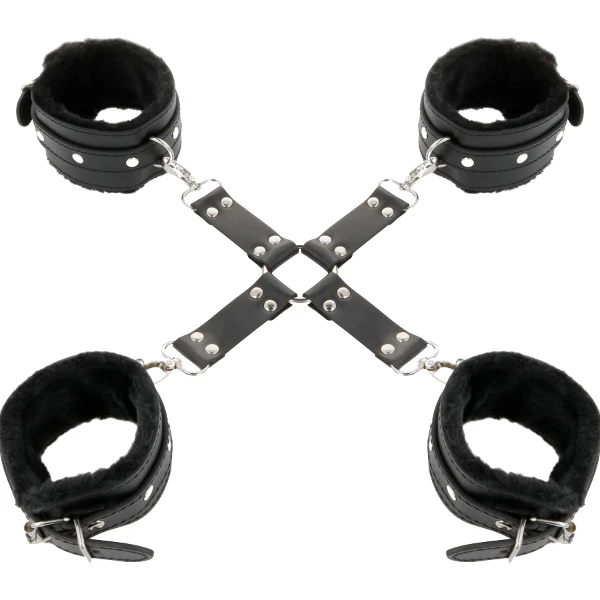 DARKNESS - MANETTE IN PELLE PER PIEDI E MANI NERE