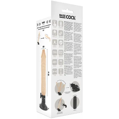BASECOCK - VIBRATORE TELECOMANDO NATURALE REALISTICO 20 CM -O- 4 CM