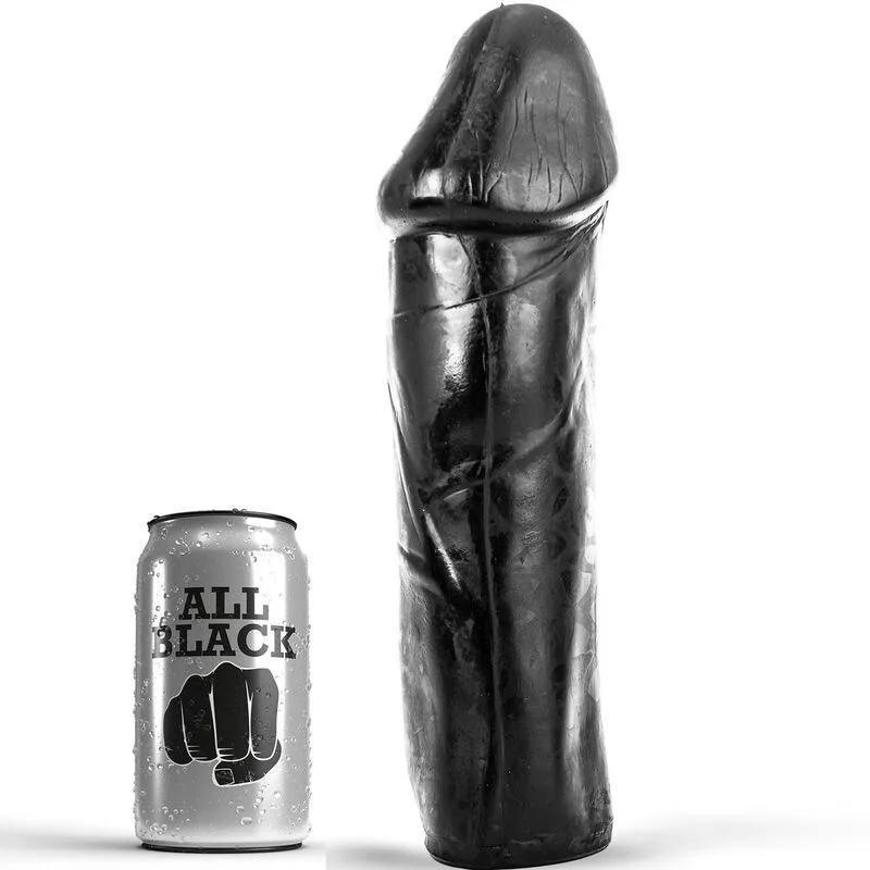ALL BLACK - DONG 28 CM SIN TESTÍCULOS