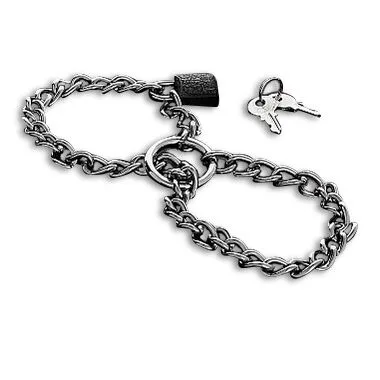 METAL HARD - MANETTE CON CATENA IN ACCIAIO INOSSIDABILE.