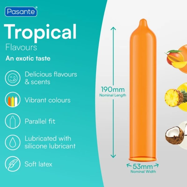 PASANTE - PRESERVATIVI SAPORI TROPICALI 144 UNIT