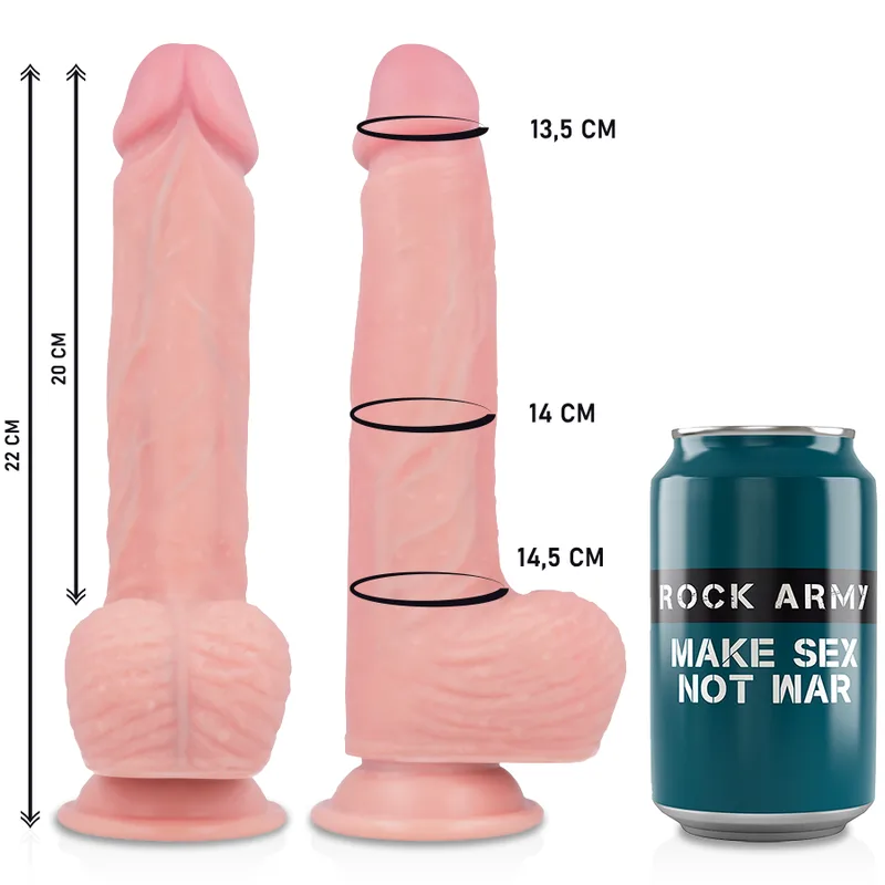 ROCKARMY - HAWK REALÍSTICO ROTADOR Y VIBRADOR 22 CM -O- 4.6 CM