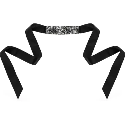 COQUETTE CHIC DESIRE - MASCHERA IN PIZZO NERO CON NASTRO