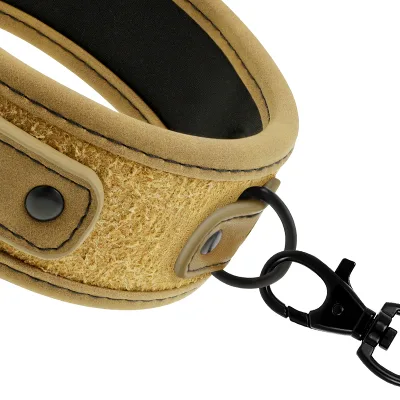 FETISH SUBMISSIVE ORIGIN - COLLANA A CATENA RIVESTITA IN NEOPRENE