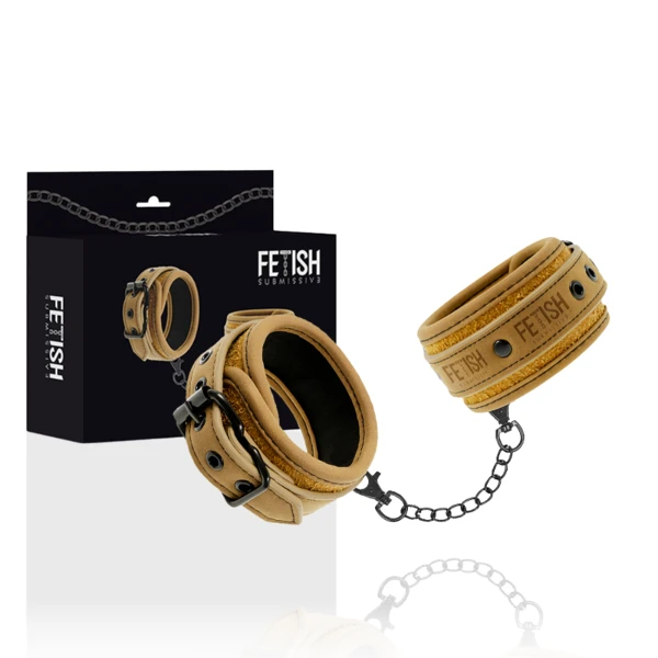 FETISH SUBMISSIVE ORIGIN - MANETTE IN PELLE VEGANA CON FODERA IN NEOPRENE
