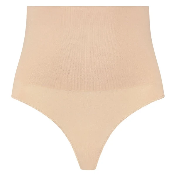 BYE-BRA - FAJA SENZA CUCITURE STILE PERIZOMA BEIGE MISURARE L
