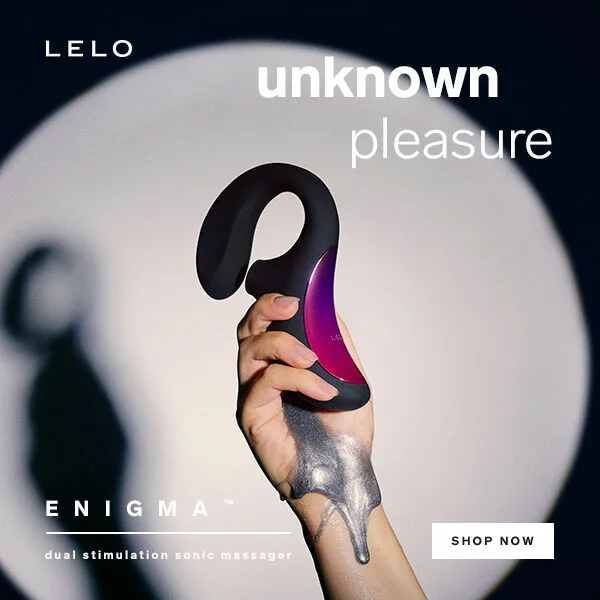LELO - ENIGMA DOBLE ESTIMULACIÓN SUCCION MASAJEADOR NEGRO