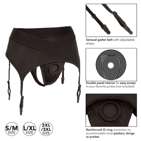 CALEXOTICS - PERIZOMA SENZA LIMITAZIONE CON GIARRETTIERA L/XL