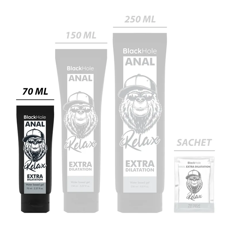 BLACK HOLE - GEL BASE AGUA DILATACIÓN ANAL 70 ML
