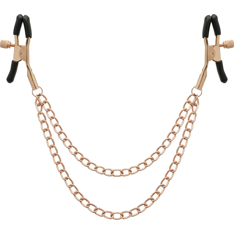 COQUETTE CHIC DESIRE - FANTASY PINZAS METALICAS PEZONES CON CADENA