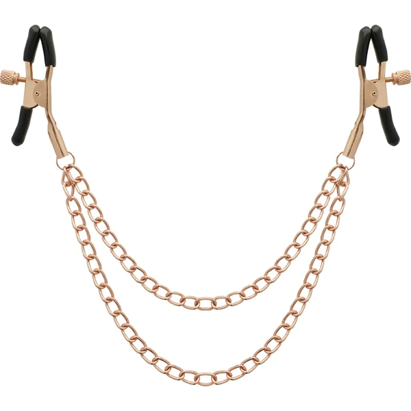 COQUETTE CHIC DESIRE - CLIPS PER CAPEZZOLI IN METALLO FANTASIA CON CATENA