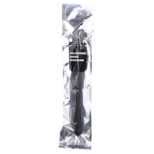 ALL BLACK - DOCCIA ANALE HINCHABLE IN SILICONE 27 CM