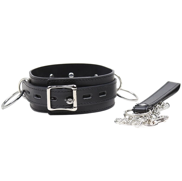 OHMAMA FETISH - COLLANA DI SOTTOMISSIONE CON 3 ANELLI
