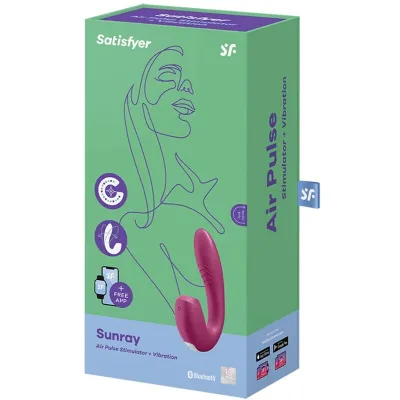 SATISFYER - APP STIMOLATORE E VIBRATORE SUNRAY ROSSO