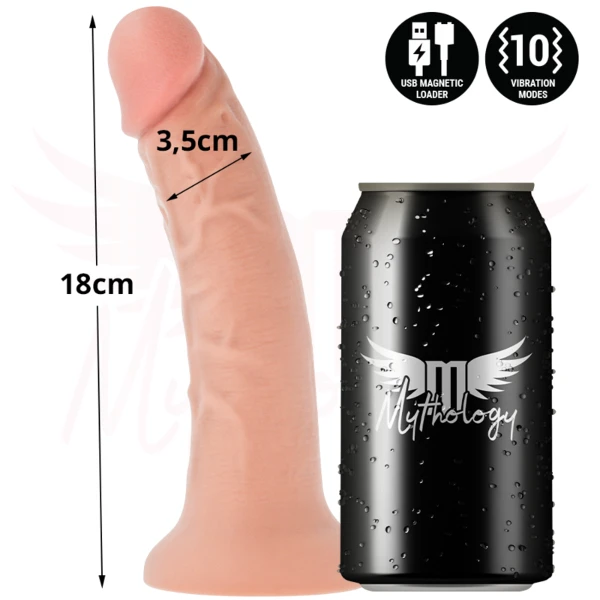 MYTHOLOGY - DILDO ORIGINALE ASHER S - VIBRATORE + CONTROLLO CON TECNOLOGIA WIRELESS WATCHME