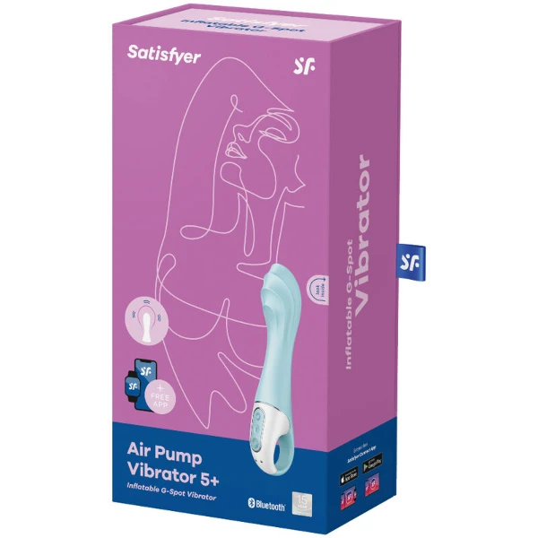SATISFYER - VIBRATORE AIR PUMP 5+ VIBRATORE GONFIABILE G-SPOT BLU