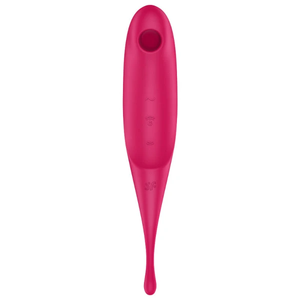 SATISFYER - STIMOLATORE E VIBRATORE TWIRLING PRO AIR PULSE ROSSO