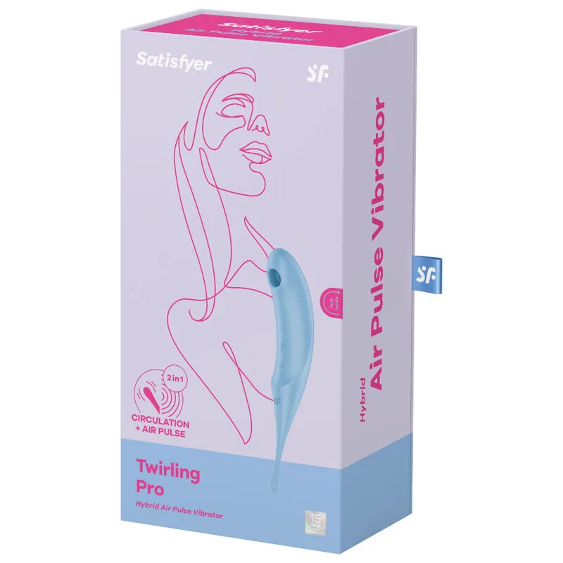 SATISFYER - TWIRLING PRO ESTIMULADOR Y VIBRADOR AZUL