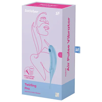 SATISFYER - STIMOLATORE E VIBRATORE TWIRLING PRO AIR PULSE BLU